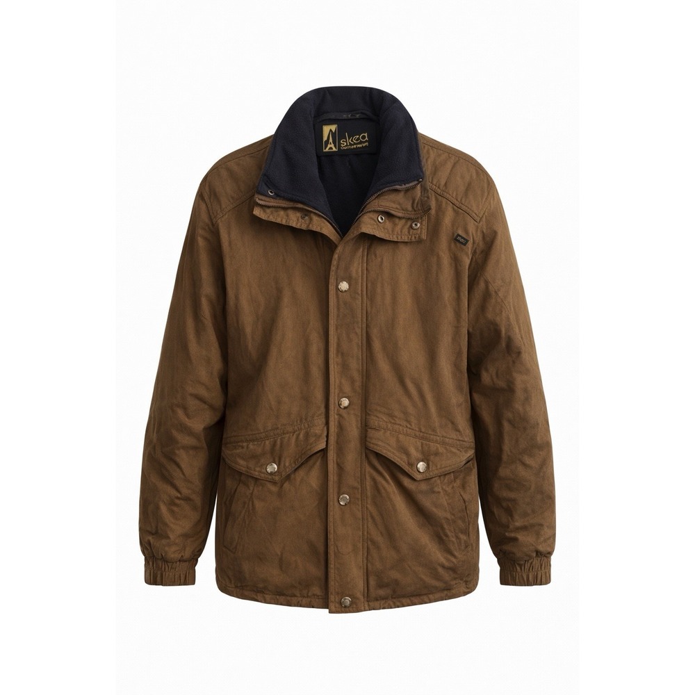 Vintage Skea Paris Jacket Mens 38 Large Heavy Duty Faux Suede Coat Insulated